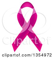 Clipart Of A Dark Pink Awareness Ribbon Royalty Free Vector Illustration