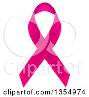 Clipart Of A Pink Awareness Ribbon Royalty Free Vector Illustration