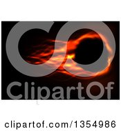 Clipart Of A Red Hot Fire Ball On Black Royalty Free Vector Illustration