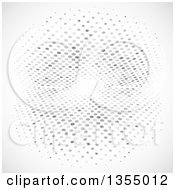 Poster, Art Print Of Background With Gray Halftone On Shading