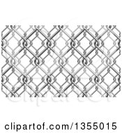 Clipart Of A 3d Seamless Chainlink Fence Background Royalty Free Vector Illustration