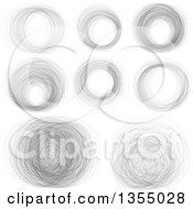 Clipart Of A Random Scribble Circle Design Elements Royalty Free Vector Illustration