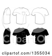 Poster, Art Print Of Outline And Black Mens T Shirts With Pockets