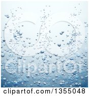 Poster, Art Print Of Background Of Bubbles In Blue Water
