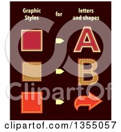 Clipart Of Broadway Styled Design Elements Royalty Free Vector Illustration