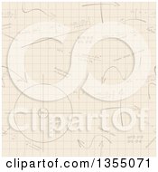 Poster, Art Print Of Seamless Background Of Mathematics On Graph Paper