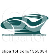 Clipart Of A Teal Sports Stadium Arena Building Royalty Free Vector Illustration