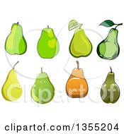 Clipart Of Pears Royalty Free Vector Illustration