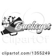 Black And White Buckeyes Cheerleader Design