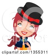 Poster, Art Print Of Smiling Red Haired Witch