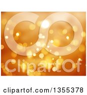 Clipart Of A Halloween Background Of Glittery Orange Bokeh Lights Royalty Free Illustration