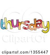 Poster, Art Print Of Cartoon Stitched Thursday Day Of The Week