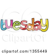 Poster, Art Print Of Cartoon Stitched Tuesday Day Of The Week