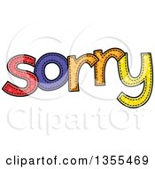 Poster, Art Print Of Cartoon Stitched Word Sorry