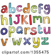 Poster, Art Print Of Cartoon Stitched Alphabet Letters
