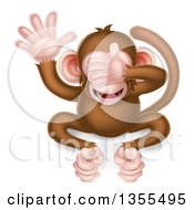 Poster, Art Print Of Cartoon See No Evil Wise Monkey Covering His Eyes