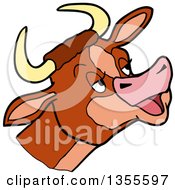 Poster, Art Print Of Cartoon Mooing Cow Head
