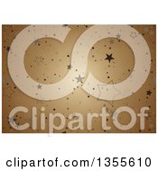 Clipart Of A Christmas Background Of Stars On Gold Royalty Free Vector Illustration