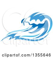 Poster, Art Print Of Blue Splash Or Surf Wave