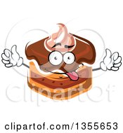 Clipart Of A Cartoon Cupcake Character Royalty Free Vector Illustration