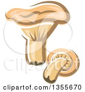 Clipart Of Cartoon Mushrooms Royalty Free Vector Illustration