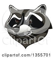 Poster, Art Print Of Tough Raccoon Mascot Head
