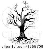 Poster, Art Print Of Black Silhouetted Bare Tree