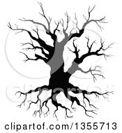 Poster, Art Print Of Black Silhouetted Bare Tree