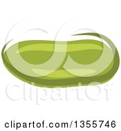 Clipart Of A Cartoon Shelled Pistachio Nut Royalty Free Vector Illustration