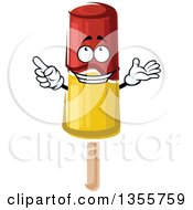 Poster, Art Print Of Cartoon Red And Yellow Popsicle Character