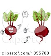 Clipart Of A Cartoon Face Hands And Beets Royalty Free Vector Illustration