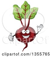 Clipart Of A Cartoon Beet Character Royalty Free Vector Illustration