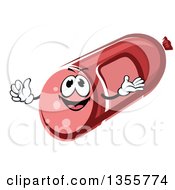 Clipart Of A Cartoon Salami Or Sausage Character Royalty Free Vector Illustration