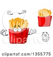 Poster, Art Print Of Cartoon Face Hands And French Fries
