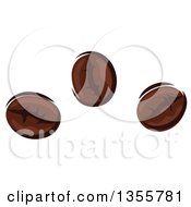 Clipart Of Cartoon Coffee Beans Royalty Free Vector Illustration