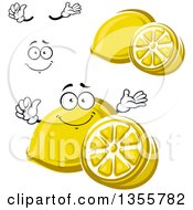 Clipart Of A Cartoon Face Hands And Lemons Royalty Free Vector Illustration