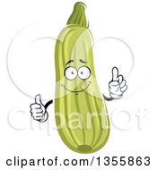 Clipart Of A Cartoon Zucchini Character Royalty Free Vector Illustration