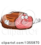 Clipart Of A Cartoon Roast Beef Character Royalty Free Vector Illustration