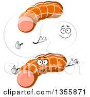 Clipart Of A Cartoon Face Hands And Hams Royalty Free Vector Illustration