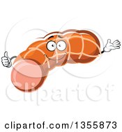 Clipart Of A Cartoon Ham Character Royalty Free Vector Illustration by Vector Tradition SM