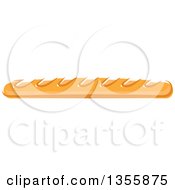 Clipart Of A Cartoon Baguette Bread Loaf Royalty Free Vector Illustration