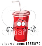 Poster, Art Print Of Cartoon Goofy Red Fountain Soda Cup Character