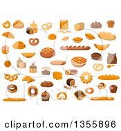 Clipart Of Baking Ingredients And Goods Royalty Free Vector Illustration by Vector Tradition SM
