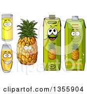 Goofy Pineapple And Juice Characters