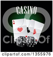 Poster, Art Print Of Casino Design With Playing Cards And Dice