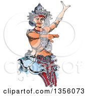 Poster, Art Print Of Hand Drawn Kandyan Dancer