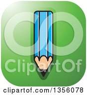 Clipart Of A Green Square Pencil Icon With Rounded Corners Royalty Free Vector Illustration by Lal Perera