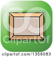Green Square Picture Frame Art Icon With Rounded Corners