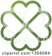 Poster, Art Print Of Flower Made Of Green Heart Shaped Petals
