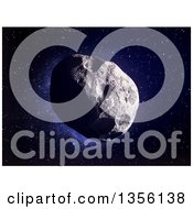 Clipart Of A 3d Asteroid In Outer Space Royalty Free Illustration